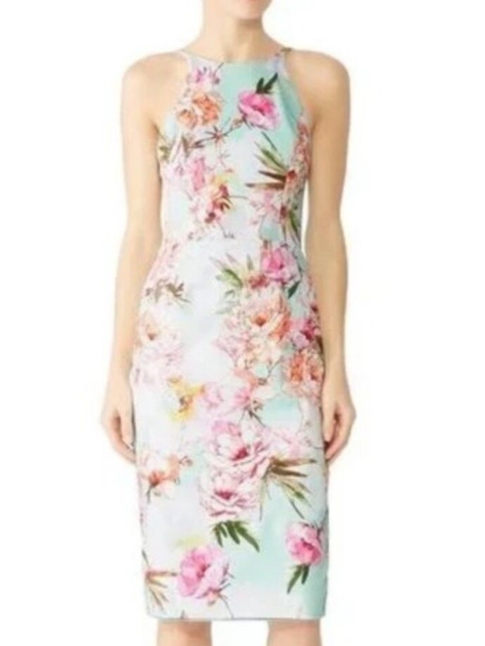 Black Halo Montego Mint Green
Floral Halter Midi Dress, Size Zero, EUC - Picture 15 of 17